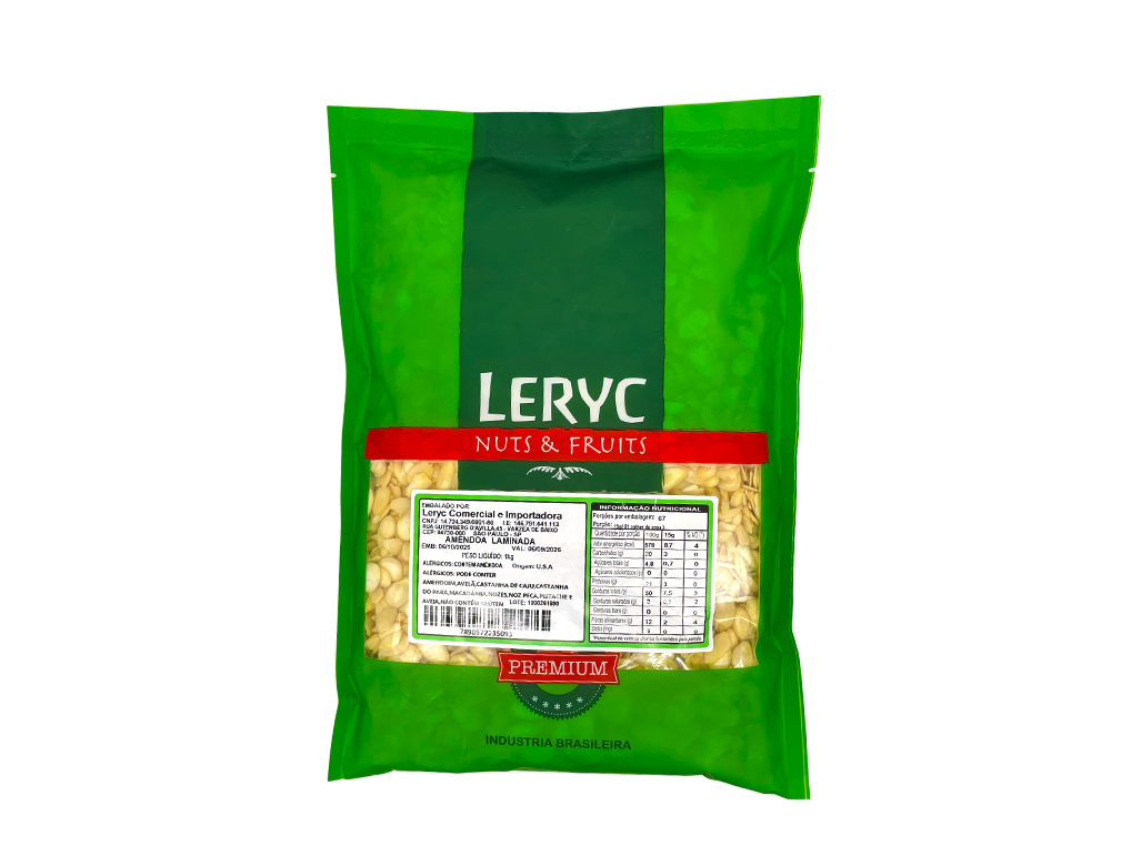 AMÊNDOA LAMINADA LERYC 1 KG (FDO 10 PCT)